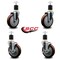 Service Caster 5'' Maroon Poly Wheel Swivel 1-7/8'' Expanding Stem Caster Set 2 Brakes, 4PK SCC-EX20S514-PPUB-MRN-2-TLB-2-178 - alternate 5